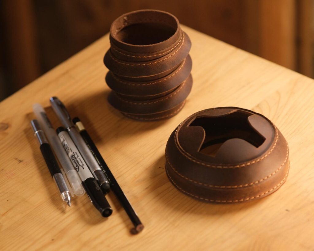 图片[2]-手工皮具图纸 十字螺丝笔筒ph016-皮艺果手工皮具图纸