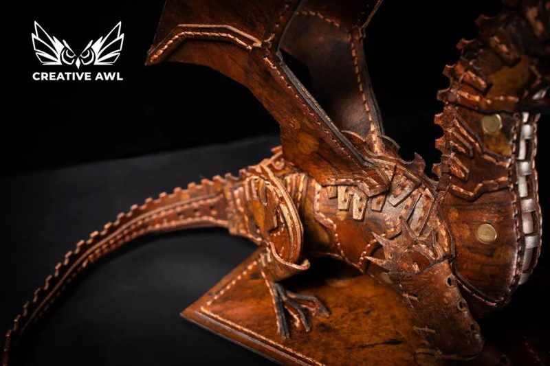 手工皮具图纸 蒸汽朋克龙ca226-皮艺果手工皮具图纸