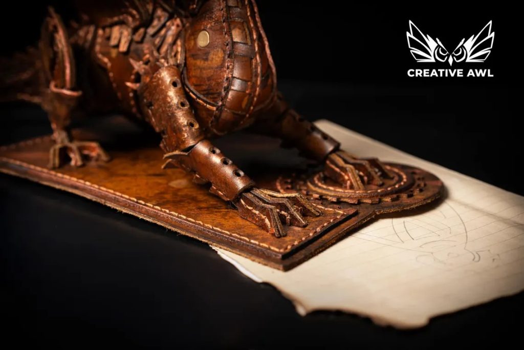 图片[2]-手工皮具图纸 蒸汽朋克龙ca226-皮艺果手工皮具图纸