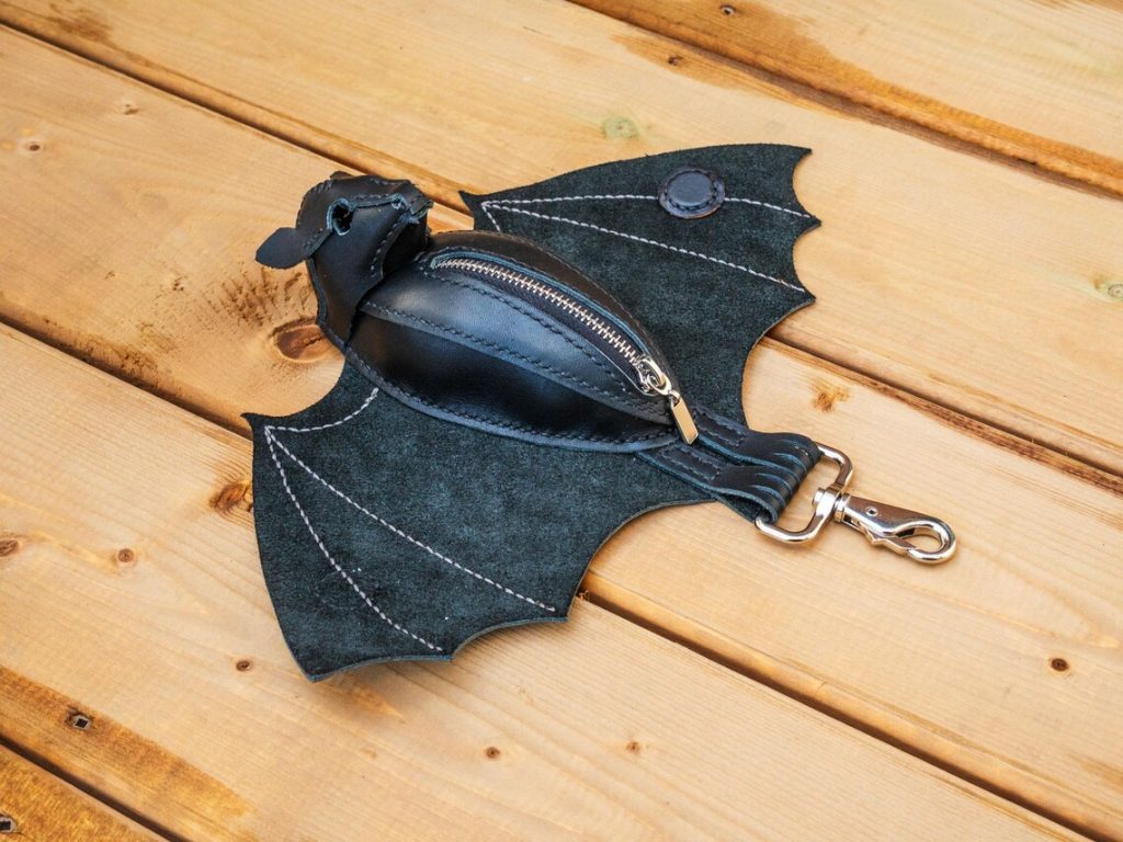 图片[2]-手工皮具图纸 蝙蝠零钱包pa068-皮艺果手工皮具图纸