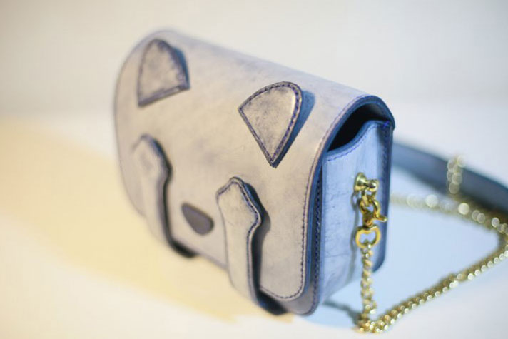 手工皮具图纸 捂脸猫挎包-皮艺果手工皮具图纸