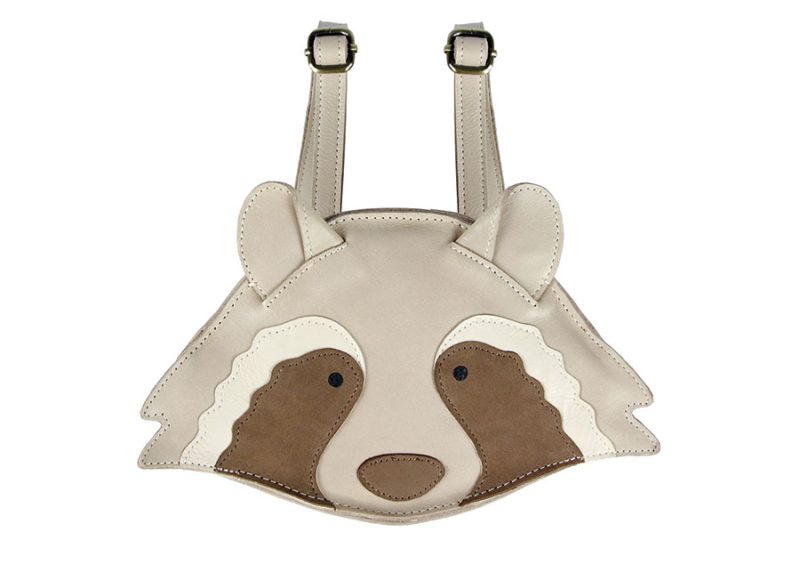 手工皮具图纸 浣熊脸背包-皮艺果手工皮具图纸