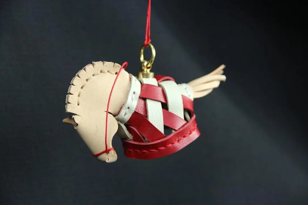 图片[1]-手工皮具图纸 小马挂件hb035-皮艺果手工皮具图纸