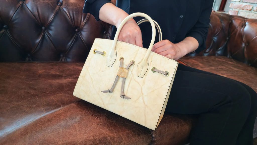 图片[1]-手工皮具图纸 手提包h009-皮艺果手工皮具图纸