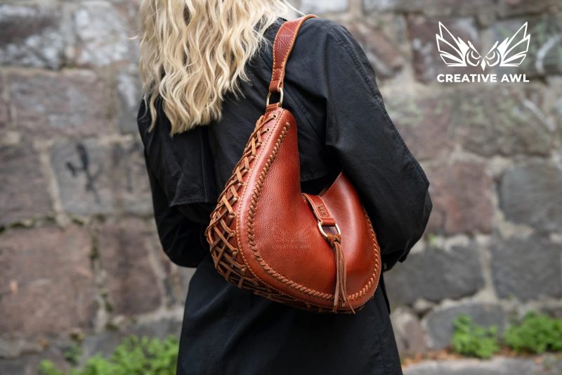 手工皮具图纸 编织斜挎包ca261-皮艺果手工皮具图纸