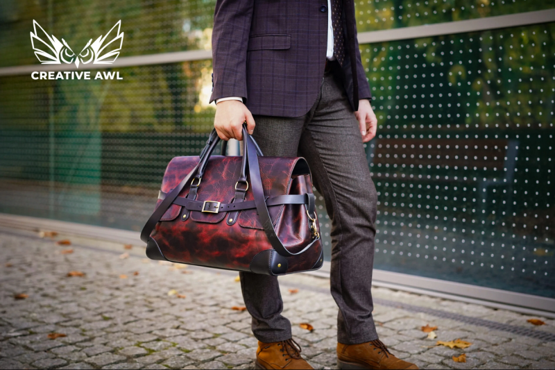 手工皮具图纸 铂金公文包ca263-皮艺果手工皮具图纸