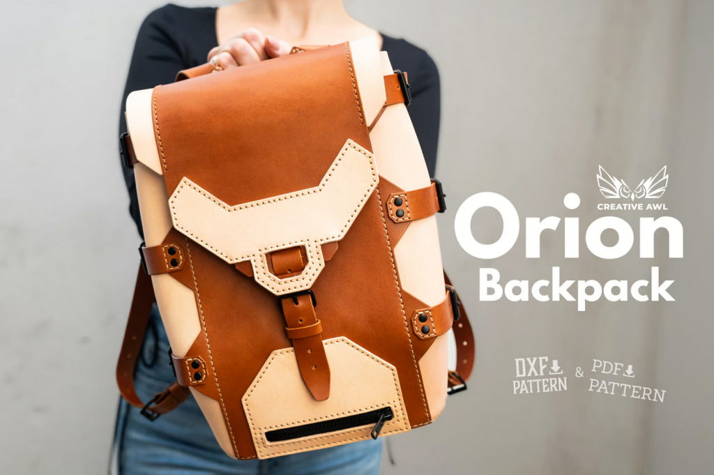 图片[1]-手工皮具图纸 猎户座背包ca268-皮艺果手工皮具图纸