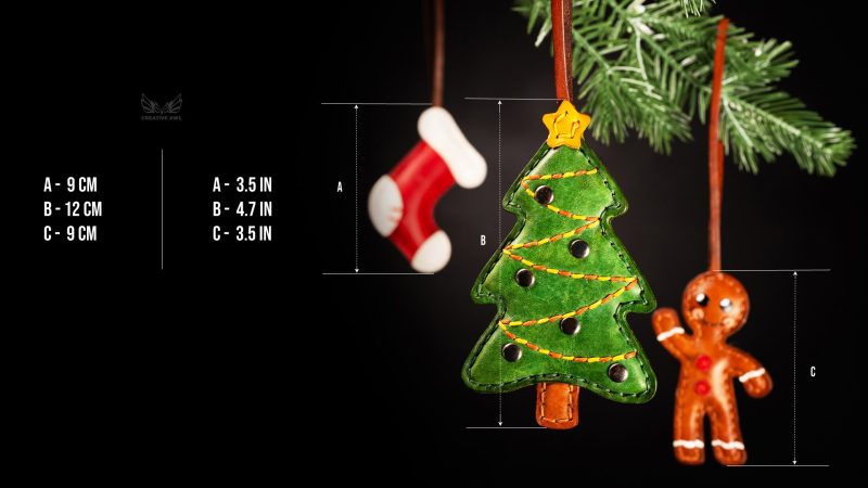 手工皮具图纸 圣诞挂件ca269-皮艺果手工皮具图纸