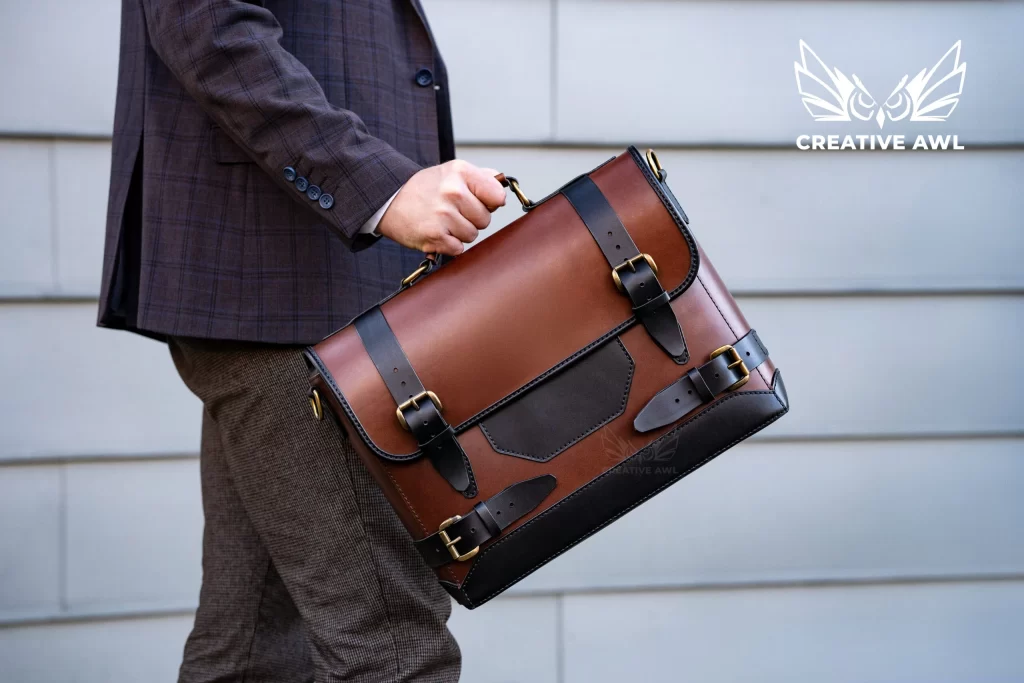 图片[3]-手工皮具图纸 公文包ca273-皮艺果手工皮具图纸