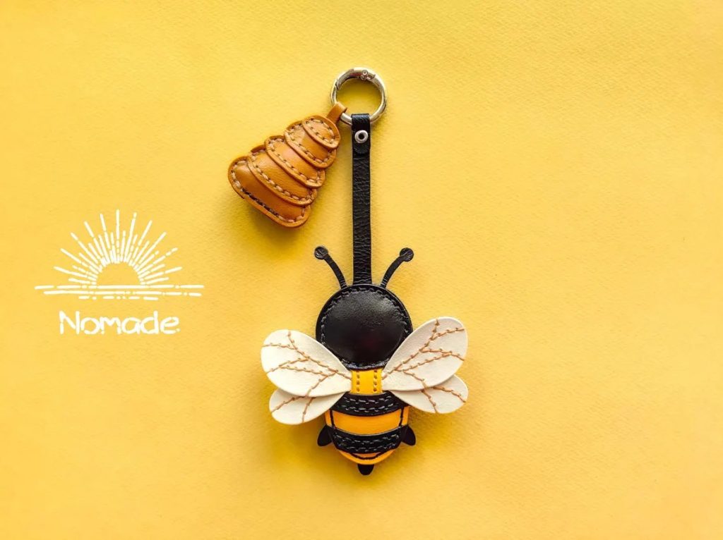 图片[1]-手工皮具图纸 黄蜂配饰nc012-皮艺果手工皮具图纸