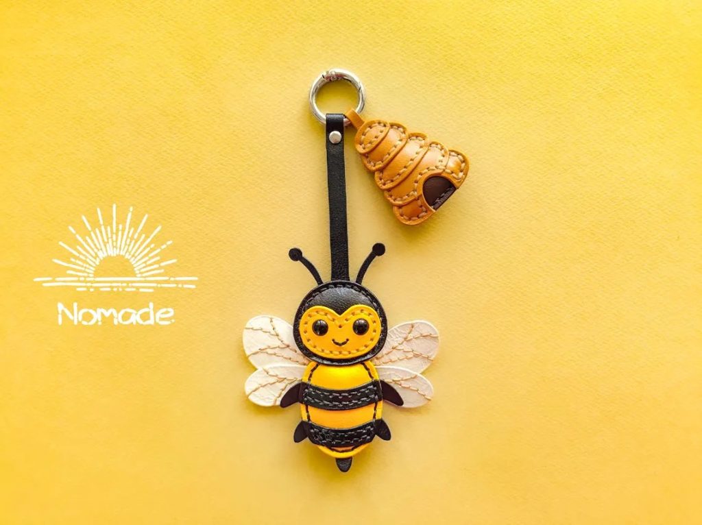 图片[2]-手工皮具图纸 黄蜂配饰nc012-皮艺果手工皮具图纸