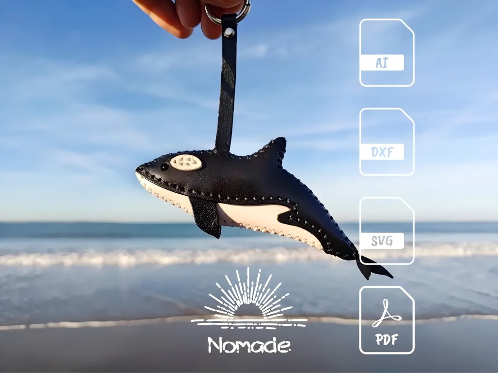 图片[1]-手工皮具图纸 虎头鲸配饰nc014-皮艺果手工皮具图纸