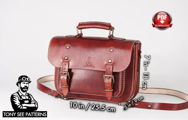 手工皮具图纸 信使包di206-皮艺果手工皮具图纸