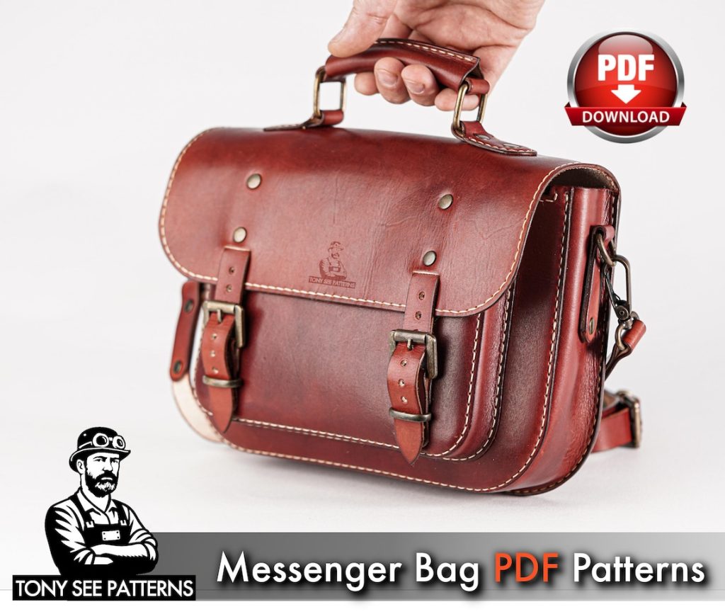 图片[3]-手工皮具图纸 信使包di206-皮艺果手工皮具图纸