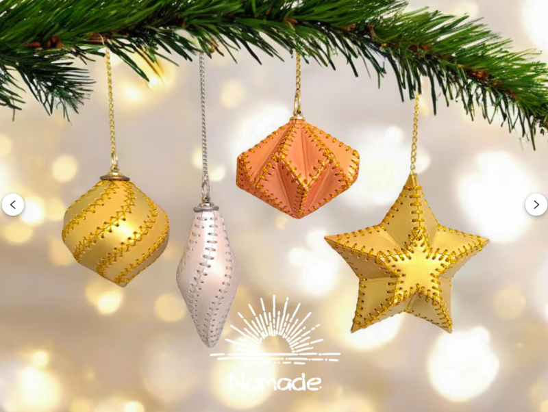 手工皮具图纸 8款圣诞挂件nc018-皮艺果手工皮具图纸