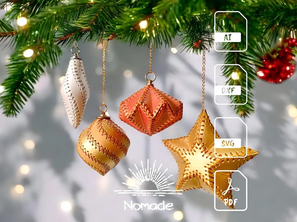 图片[2]-手工皮具图纸 8款圣诞挂件nc018-皮艺果手工皮具图纸