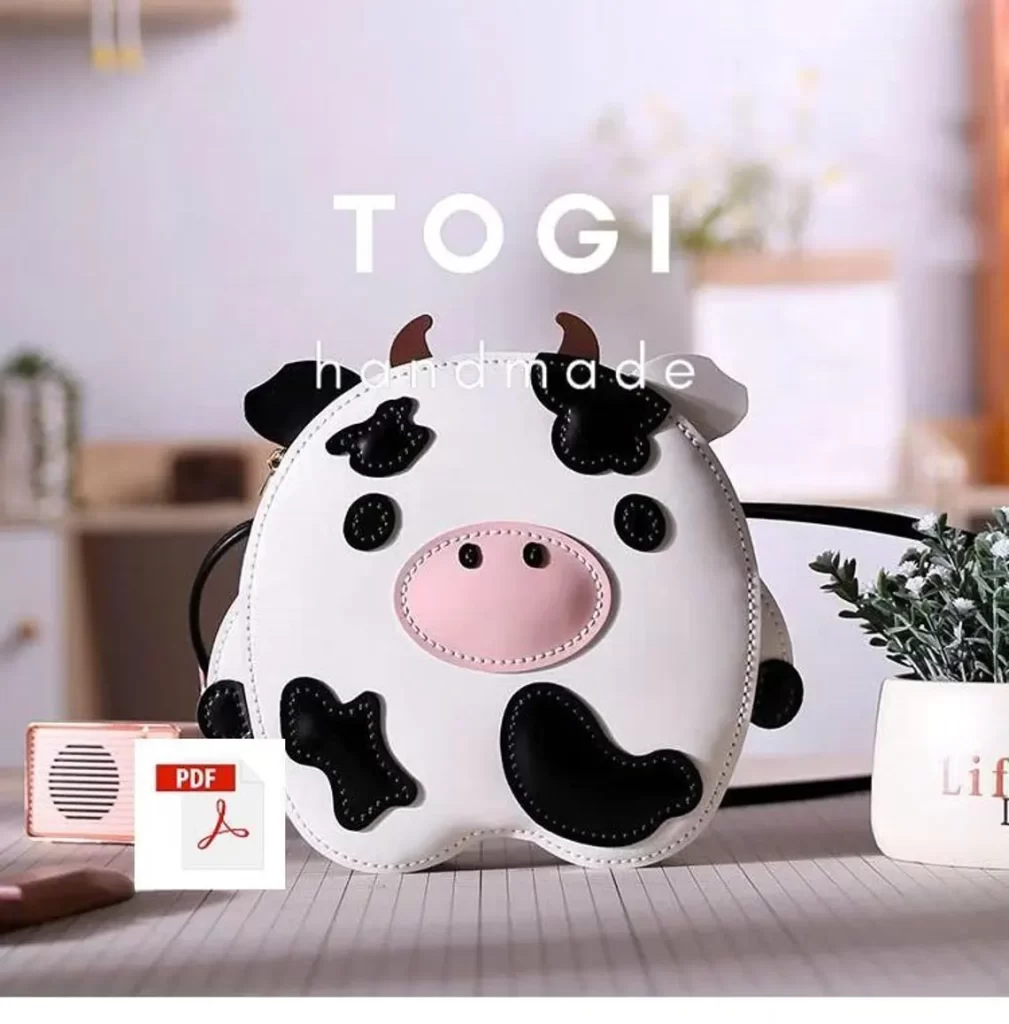 图片[1]-手工皮具图纸 小猪包tg017-皮艺果手工皮具图纸