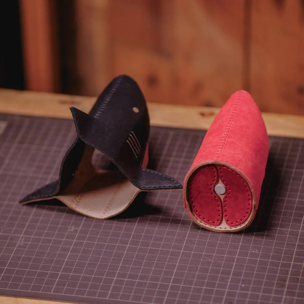 图片[3]-手工皮具图纸 鲨鱼笔筒ph021-皮艺果手工皮具图纸