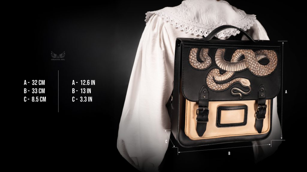 图片[3]-手工皮具图纸 蛇图案背包ca274-皮艺果手工皮具图纸