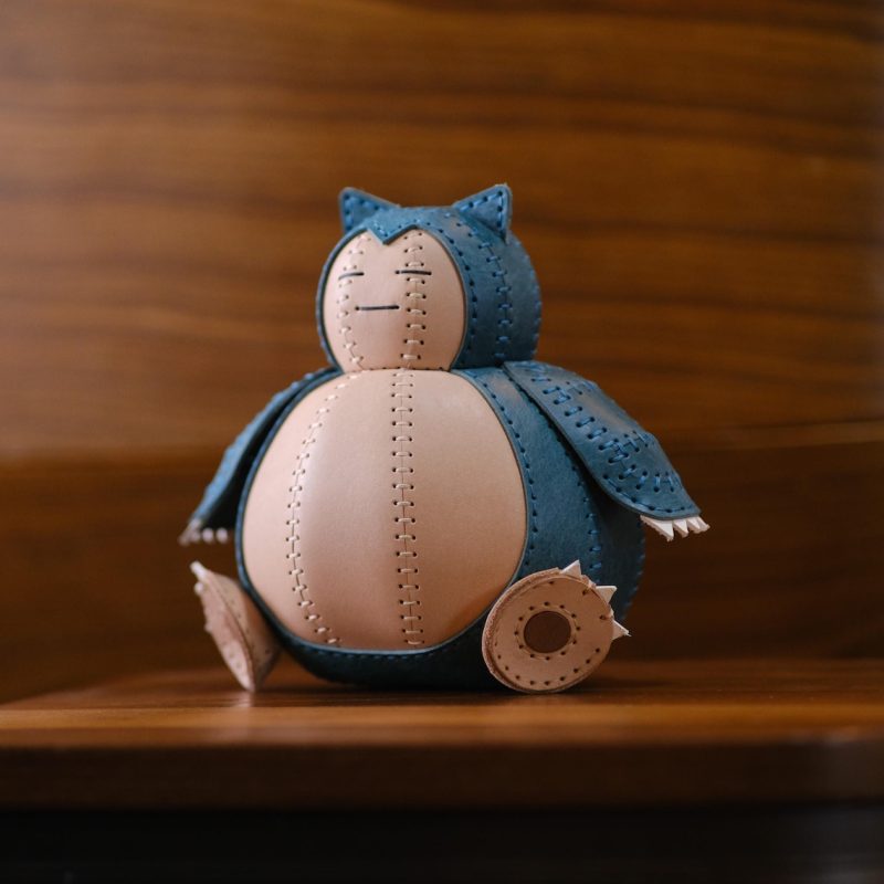 手工皮具图纸 卡比兽沉睡娃娃mw007-皮艺果手工皮具图纸