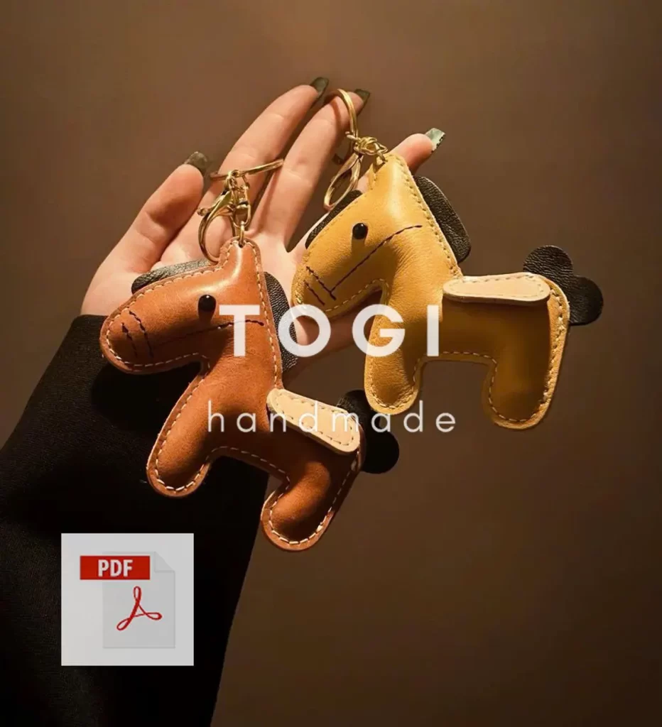 图片[3]-小马挂件-皮艺果手工皮具图纸