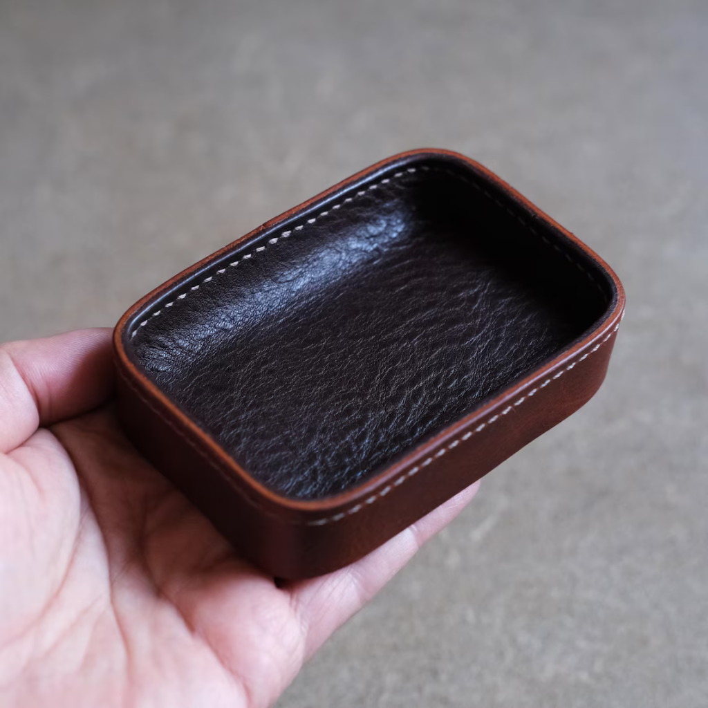 图片[3]-植鞣革收纳盒-皮艺果手工皮具图纸