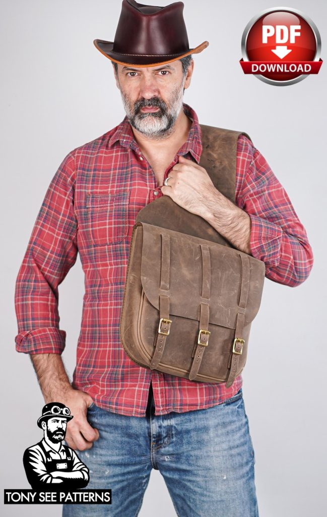 图片[1]-跨肩邮差包di208-皮艺果手工皮具图纸