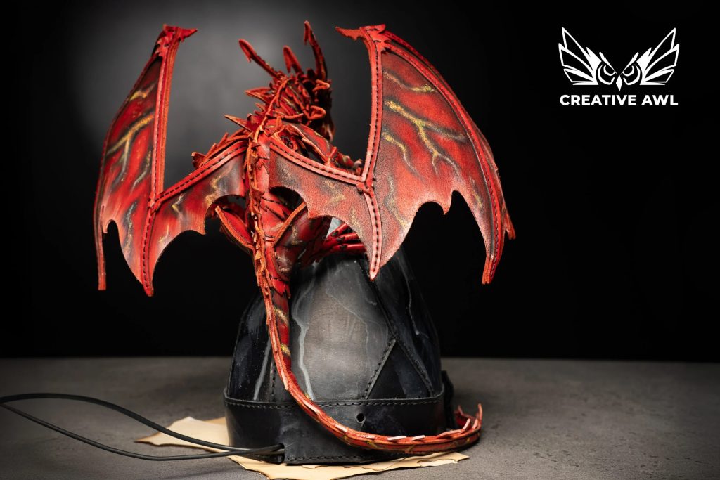 图片[2]-恶龙手机支架ca279-皮艺果手工皮具图纸