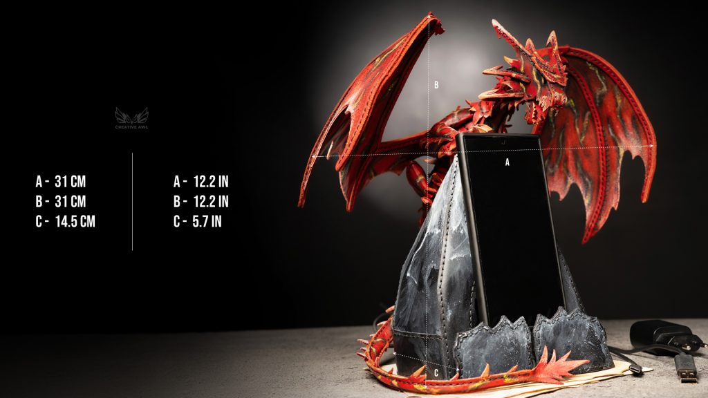 图片[3]-恶龙手机支架ca279-皮艺果手工皮具图纸