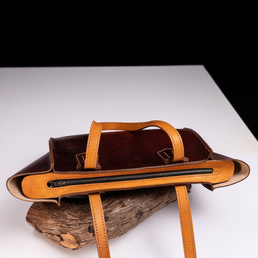 图片[2]-女生斜挎托特包vp242-皮艺果手工皮具图纸