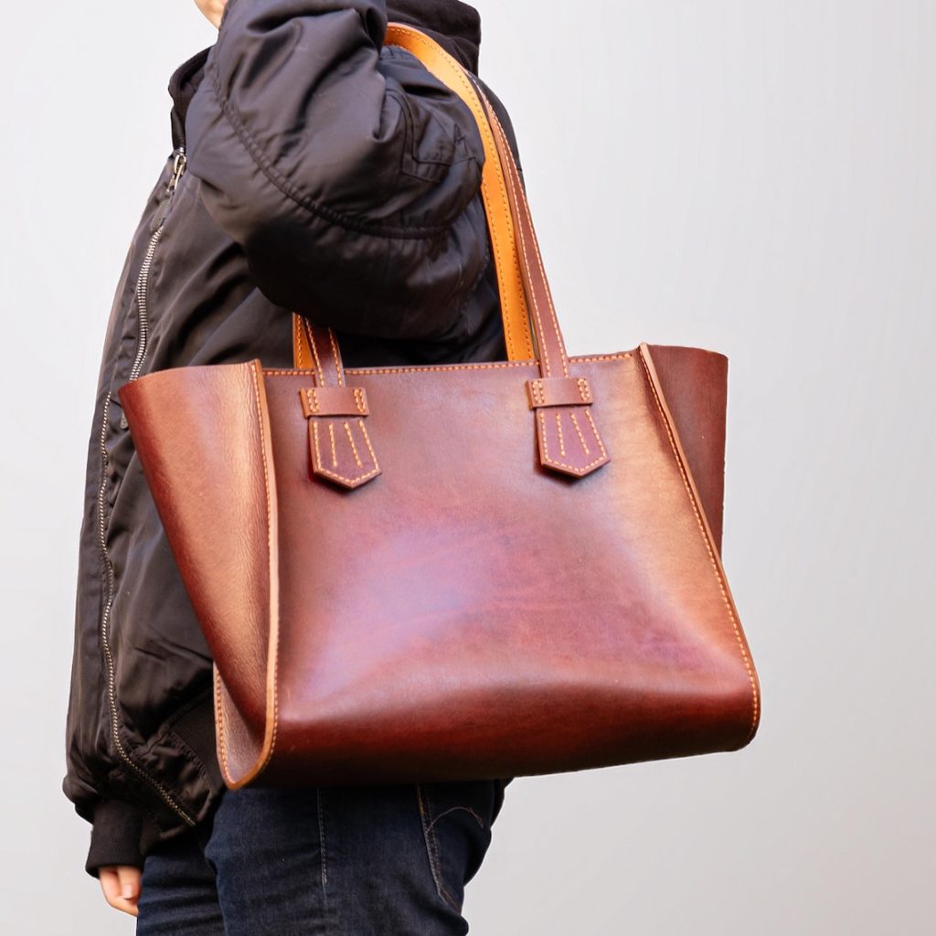 图片[4]-女生斜挎托特包vp242-皮艺果手工皮具图纸