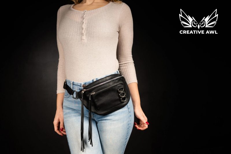 斜挎胸包ca281-皮艺果手工皮具图纸