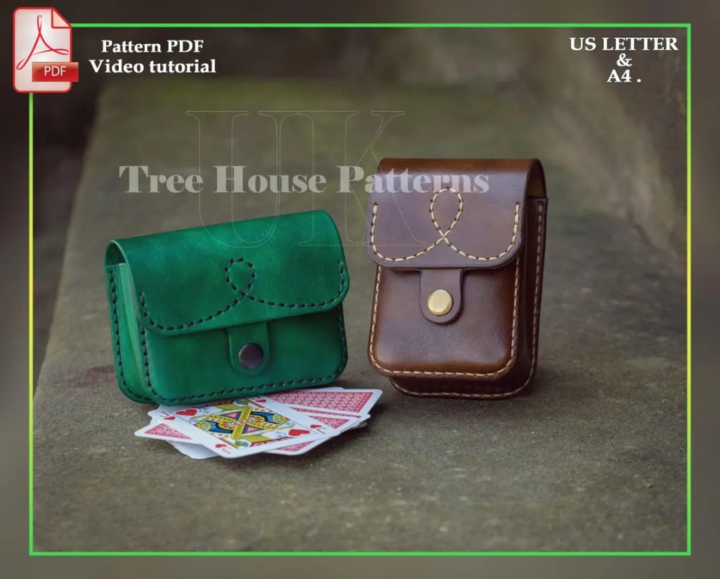 图片[1]-扑克牌收纳包tr100-皮艺果手工皮具图纸