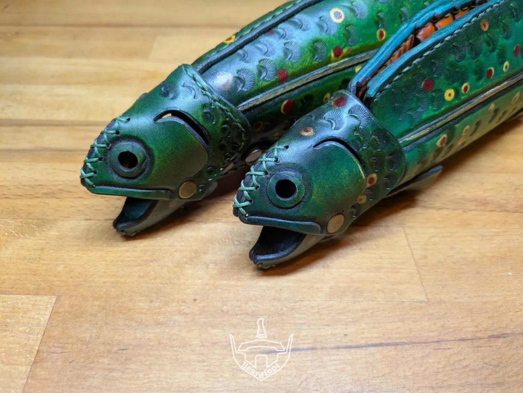 图片[1]-鱼钱包和笔袋bc011-皮艺果手工皮具图纸