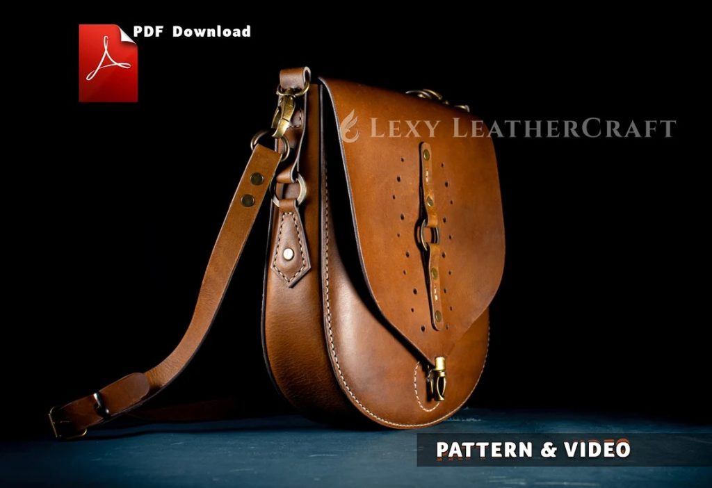 图片[1]-单肩斜挎包lc030-皮艺果手工皮具图纸