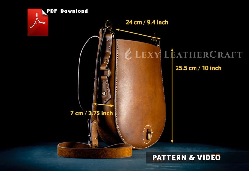 图片[2]-单肩斜挎包lc030-皮艺果手工皮具图纸