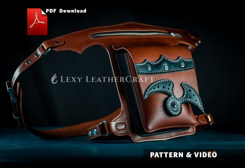 腿包lc027-皮艺果手工皮具图纸