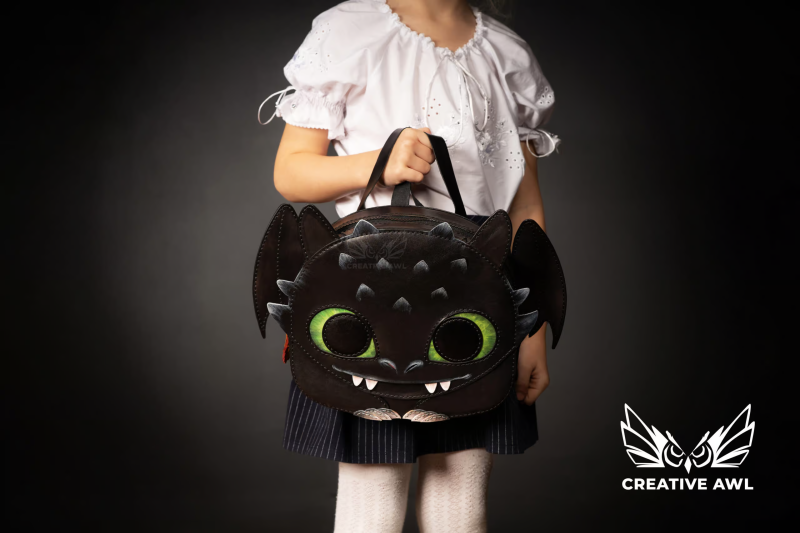 儿童背包ca284-皮艺果手工皮具图纸