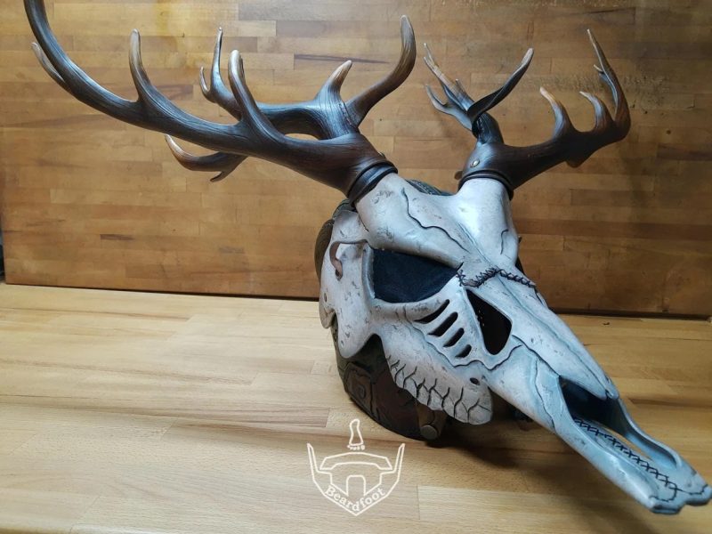 骷髅鹿头bc013-皮艺果手工皮具图纸