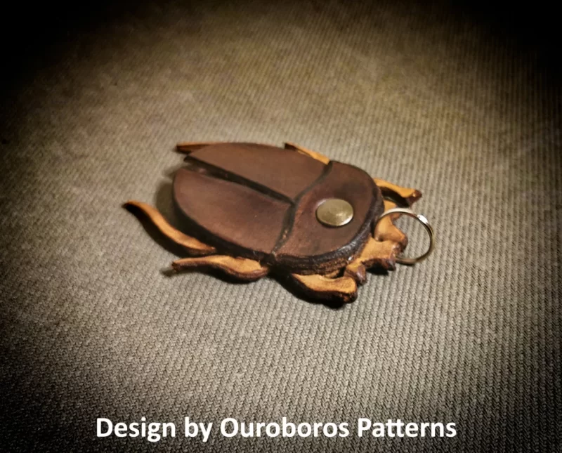 Ouroboros甲壳虫挂件-皮艺果手工皮具图纸