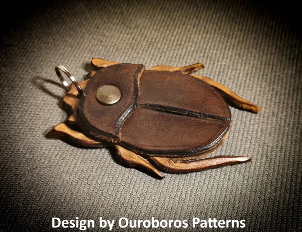 图片[3]-Ouroboros甲壳虫挂件-皮艺果手工皮具图纸