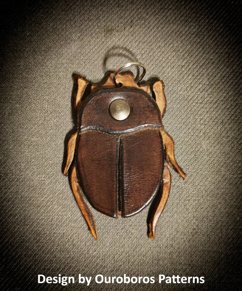图片[2]-Ouroboros甲壳虫挂件-皮艺果手工皮具图纸