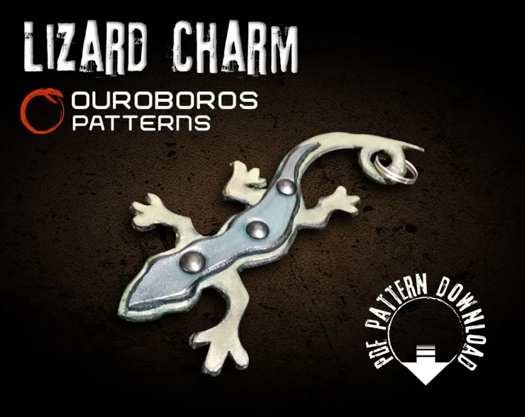 图片[3]-Ouroboros蜥蜴挂件-皮艺果手工皮具图纸