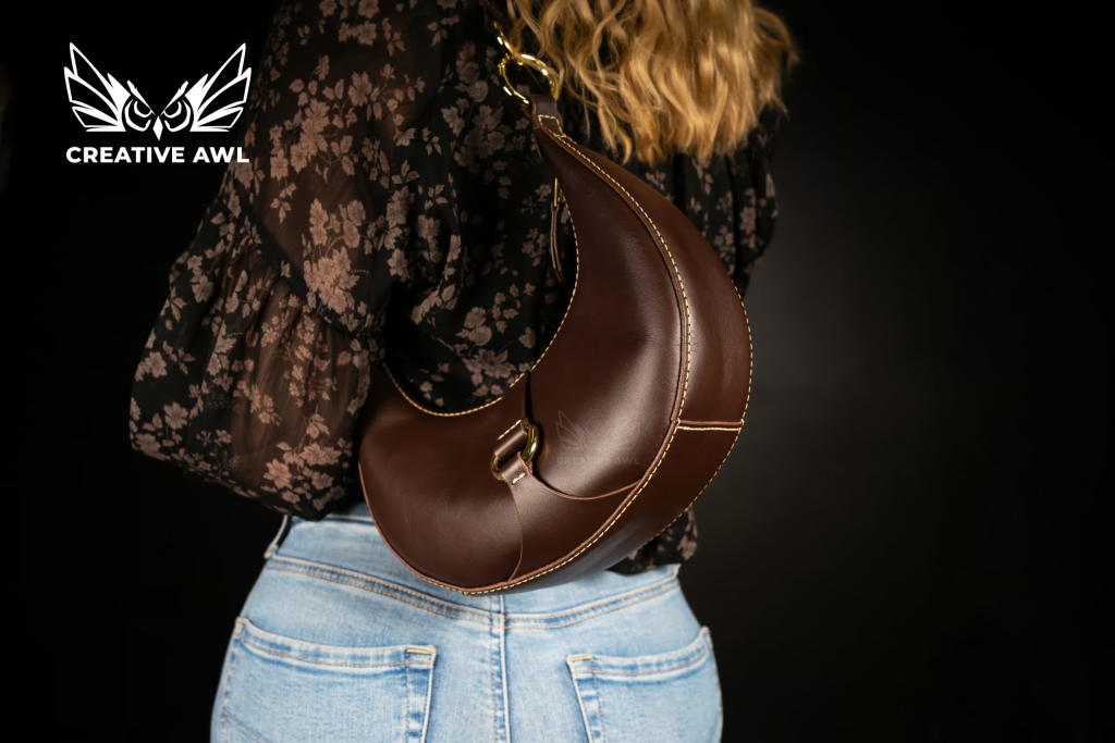 图片[1]-半月挎包ca286-皮艺果手工皮具图纸