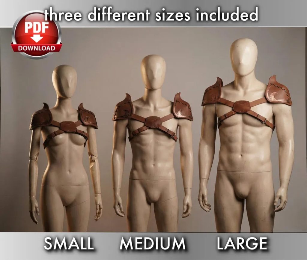 图片[1]-肩甲图纸di211-皮艺果手工皮具图纸