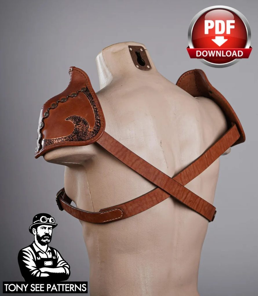 图片[3]-肩甲图纸di211-皮艺果手工皮具图纸