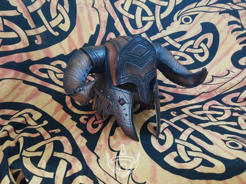 野蛮人头盔bc016-皮艺果手工皮具图纸