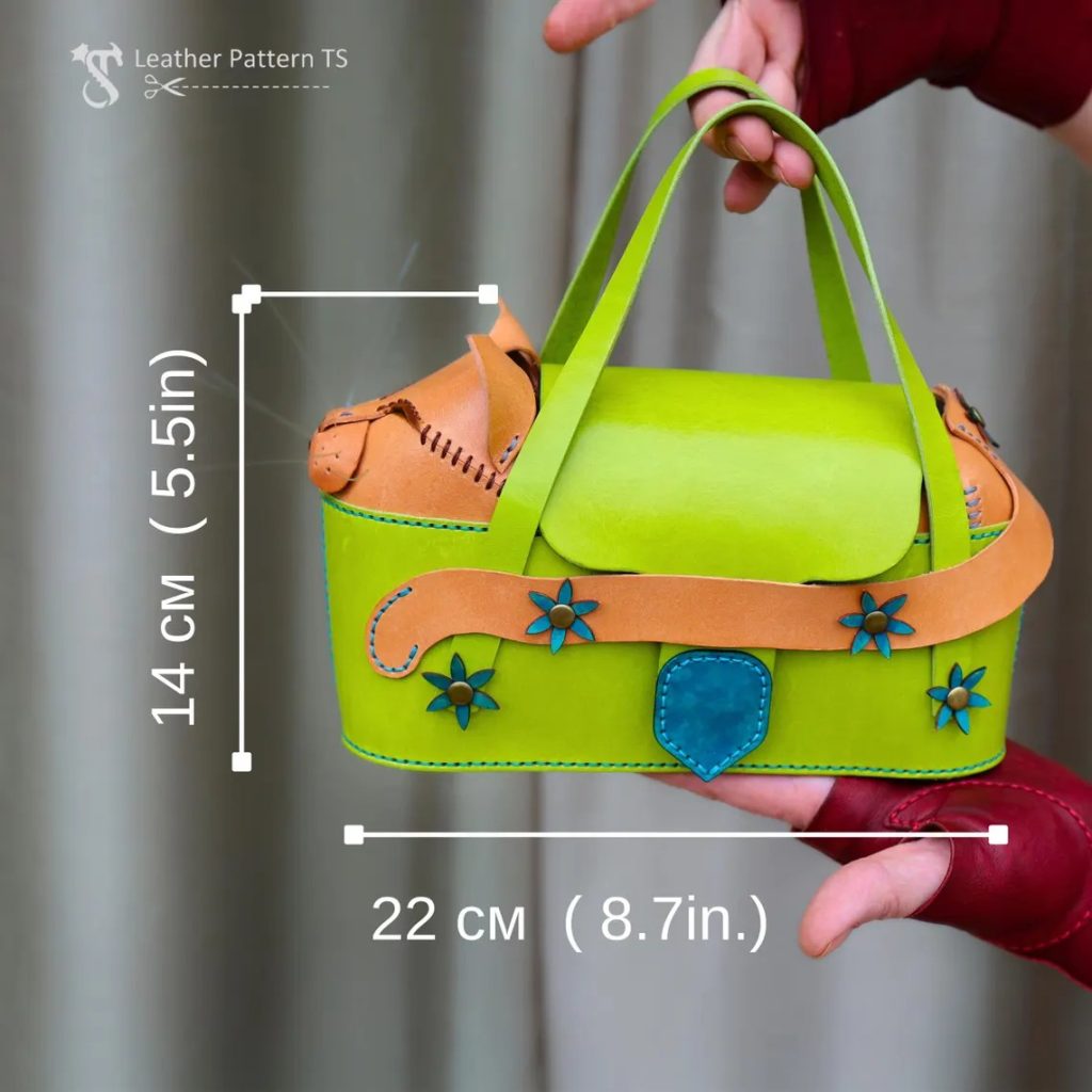 图片[2]-睡猫手提盒子ts028-皮艺果手工皮具图纸