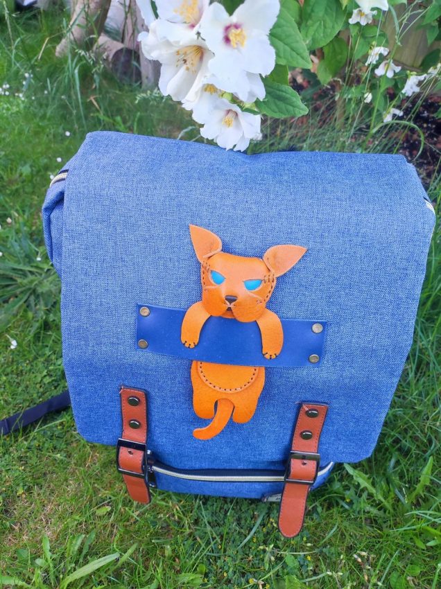 猫背包装饰ts029-皮艺果手工皮具图纸