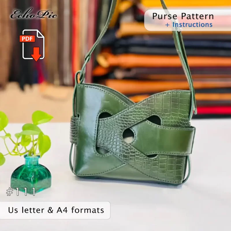 篮子挎包ec053-皮艺果手工皮具图纸